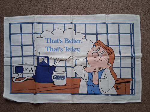 Vintage cotton tea towel - vintage,