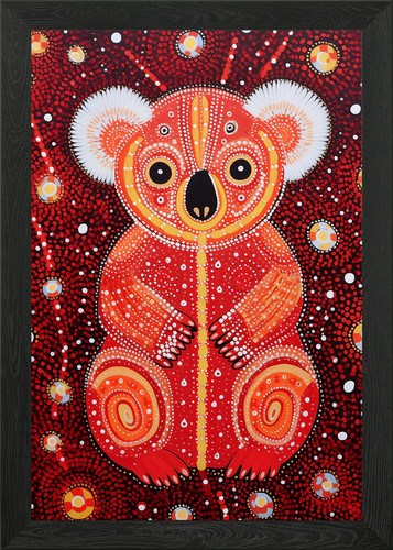 Koala aboriginal dot paint - koala,