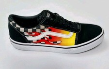 Limited Edition Fire Checkered Vans Skate Retro Shoes Size 5