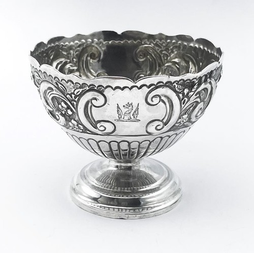 Irish silver sugar bowl - sugar,