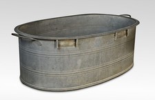 Galvanised tin bath - galvanised,
