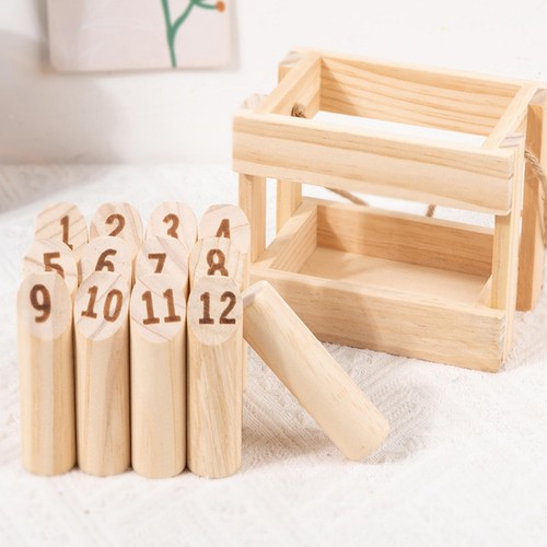 Numbered wooden block toss - wooden,