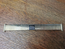 Vintage Mens Prima Plated Expandable Watch Bracelet 16-20mm Ends, NOS #157
