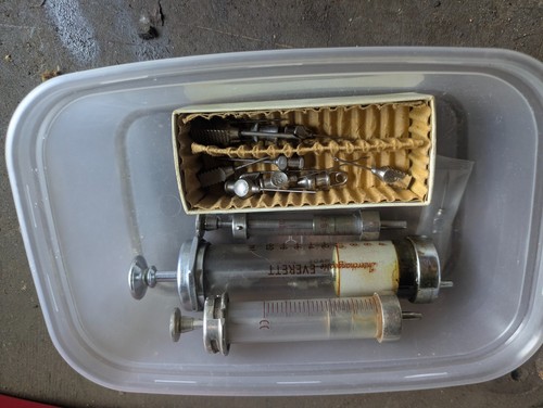 Vintage syringes and needles - vintage,