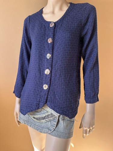 Sahara navy blue - linen, bamboo