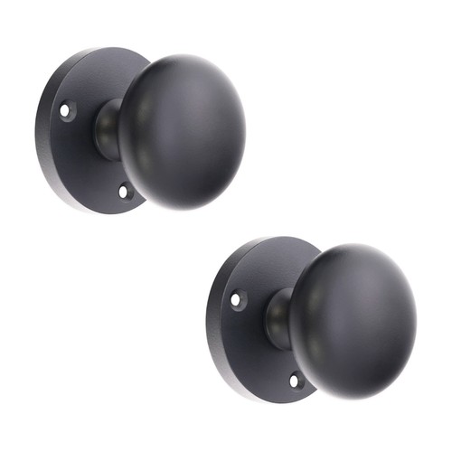 Door knob matt black set - matt,
