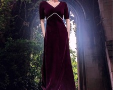 Vintage 1960s Burgundy Velvet