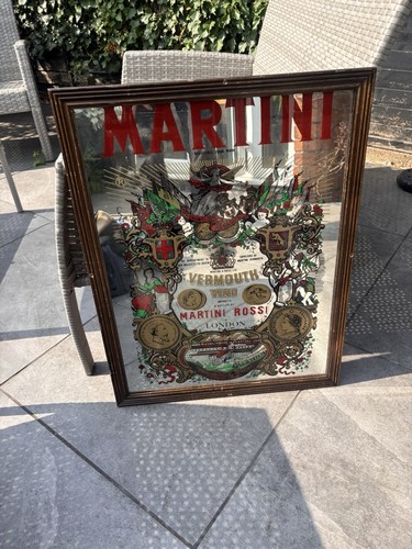 Vintage martini mirror - vintage, large
