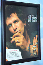 KEITH RICHARDS framed A4 1988 talk is cheap ALBUM original promo ART poster
