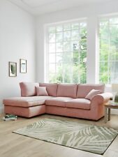 Beatrice Fabric Left Hand Corner Chaise Sofa Dusky Pink Stylish and Comfortable
