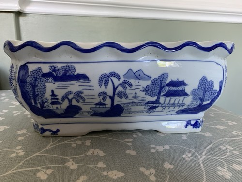 Vintage blue white chinese - blue,