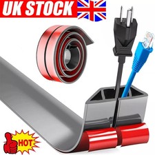 Black/Grey Floor Cable Protector Rubber Wire Cover Lead Trip Bumper Cable Tidy
