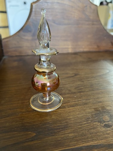 Vintage egyptian glass perfume - glass,