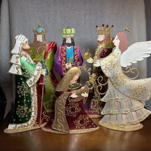 Bombay company metal nativity - company,