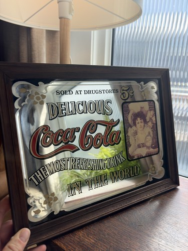 Vintage coca cola mirror - coca-cola,