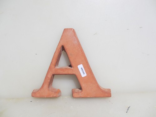 Vintage terracotta letter - letter, "a"