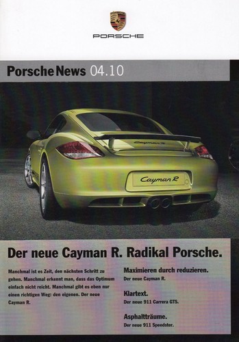 Porsche news cayman 911 - cayman,
