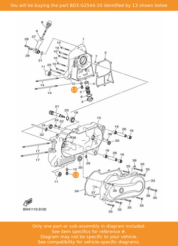 Yamaha bolt bd3 g2544 - bolt,, oem