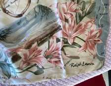 Vintage Ralph Lauren Safari Silk Scarf  Map Collage Africa Expedition 