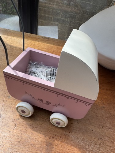 Maileg wooden lilac pram - maileg,