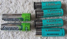 6x Energizer Uniross AA Rechargeable Batteries 1300mAh NiMH Battery