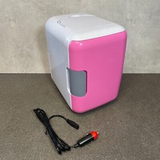 Pink/White 4L Mini Fridge 12v