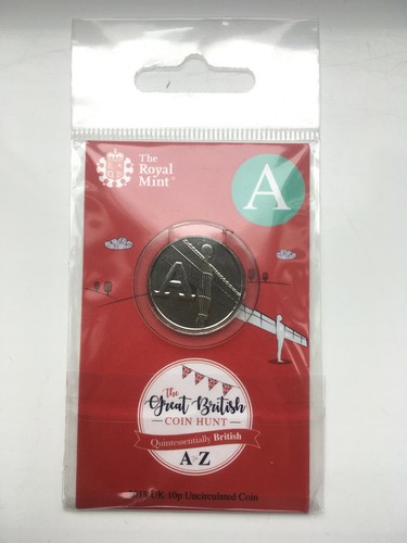 10p alphabet pence 2018 - 10p, a-z