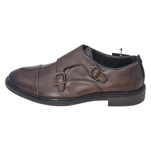 Leather monk strap mens - m&s,