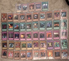 Yugioh Old Vintage cards 55+ Bundle Job Lot LOB To DP04 Rare Holos, all sleeved