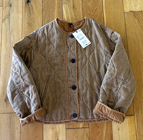 Zara beige cotton quilted - beige,