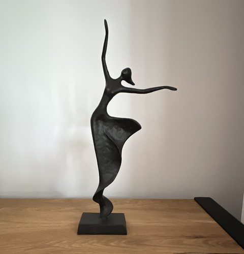 Black abstract dancing people - abstract,