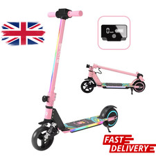 Electric Scooter for Kids Ages 8–12 14KM/H Speed Shock Absorbing Pink UK STOCK