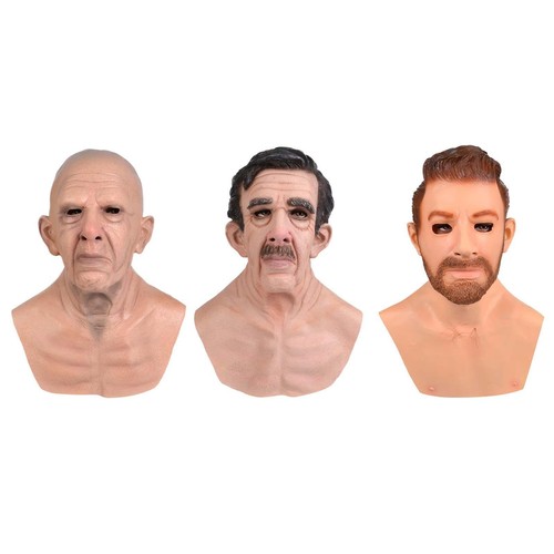Realistic old man mask - mask, novelty