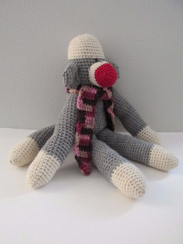 Handmade crocheted gray - crocheted, 18.50"