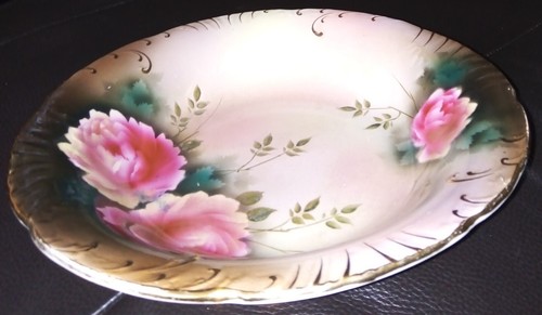 Vintage floral fruit - bowl,