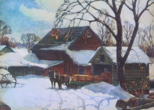 Old vintage farm house - old,