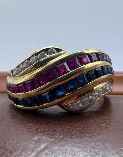 Vintage 18ct gold - 18ct, sapphire