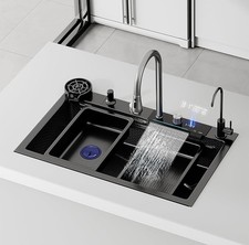 Wudlep Drop-in Waterfall Sink