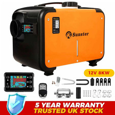 Diesel Air Heater Night Heater LCD For Trucks Boats Motorhome Van 8KW 12V 24V UK