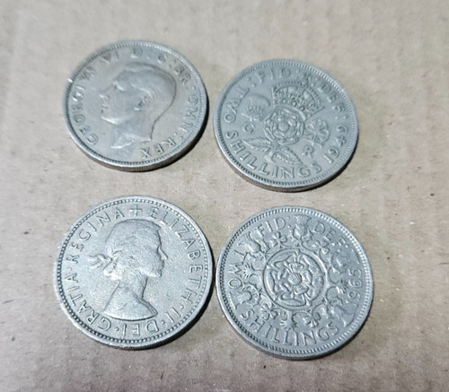 Two shilling coins - two,