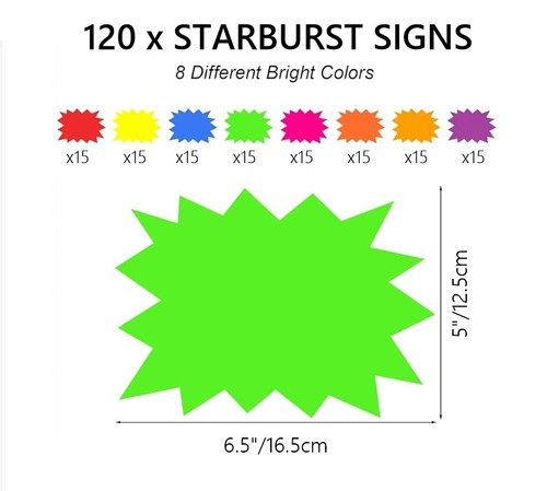 120 large starburst - large, signs