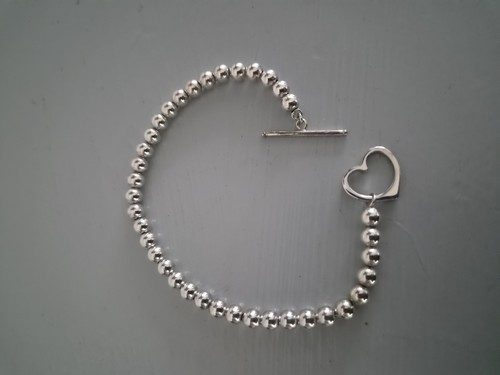 Sterling silver 925 beaded - silver,