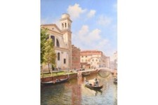 Adrian Rigby Oil On Canvas San Trovaso Venice