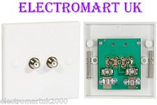 DOUBLE F TYPE COAX COAXIAL WALL SOCKET PLATE TV SATELLITE SKY VIRGIN