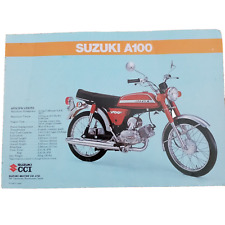 suzuki A100 original motorcycle sales brochure