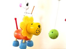 Colourful Wooden Zoo Jungle Safari Wild animals nursery Hanging Mobile Crib Cot