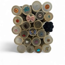 Joblot  Of Button Empty Tubes Small Medium Joblot Preloved Over 20 No