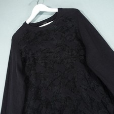 Hugo Boss Sweater Jumper Mens Medium Black Toweling Fenturo Knitwear Casual Top