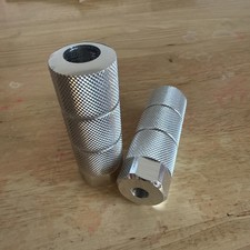 BMX Aluminium Knurled Silver