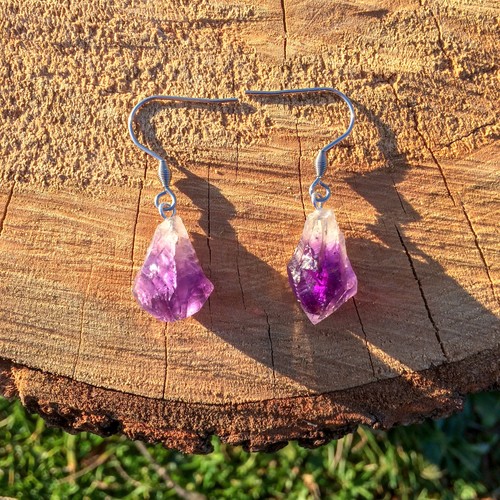 Raw amethyst crystal point - crystal,